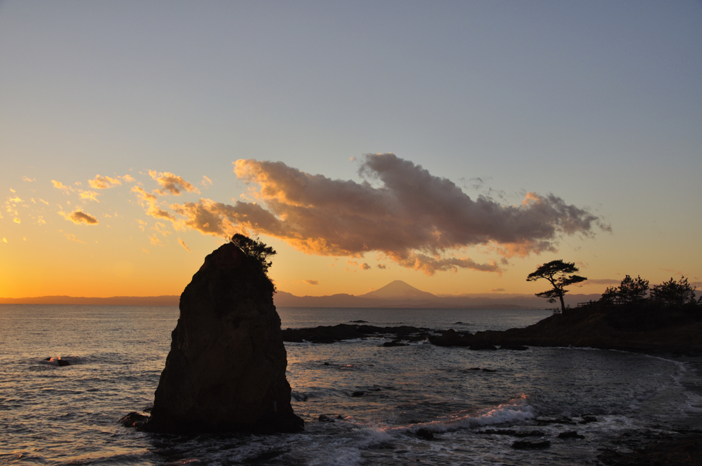 立石海岸　夕景