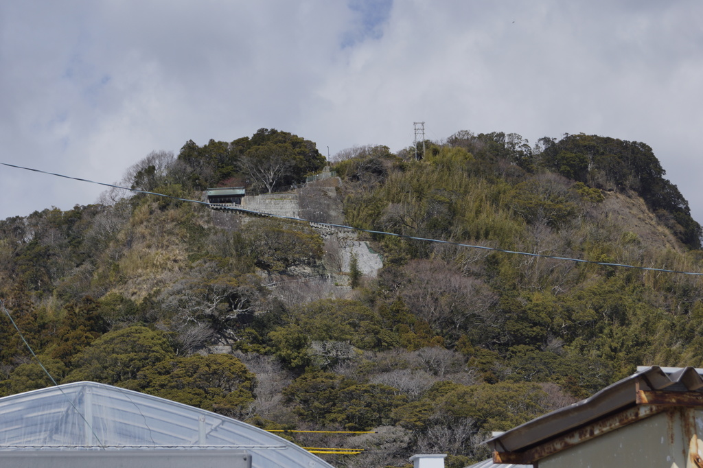 これからのぼる久能山東照宮だ！