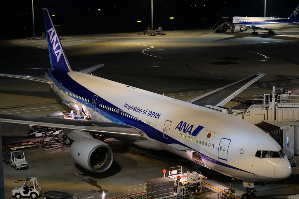 夜の空港