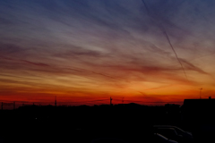 近所の夕焼け