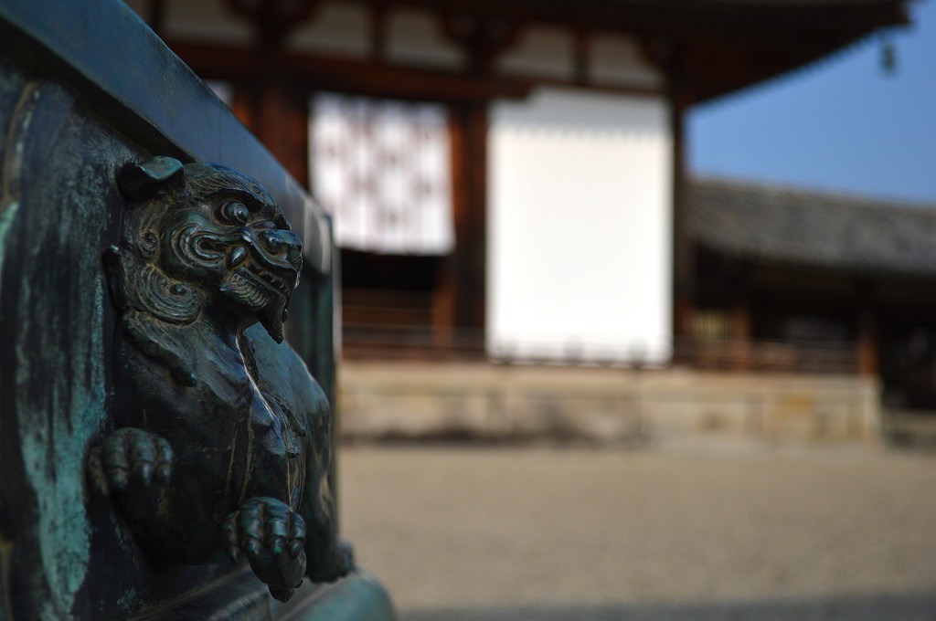 法隆寺の獅子