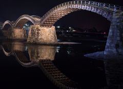 錦帯橋　ライトアップ