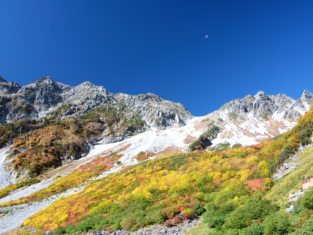 紅葉の涸岳 