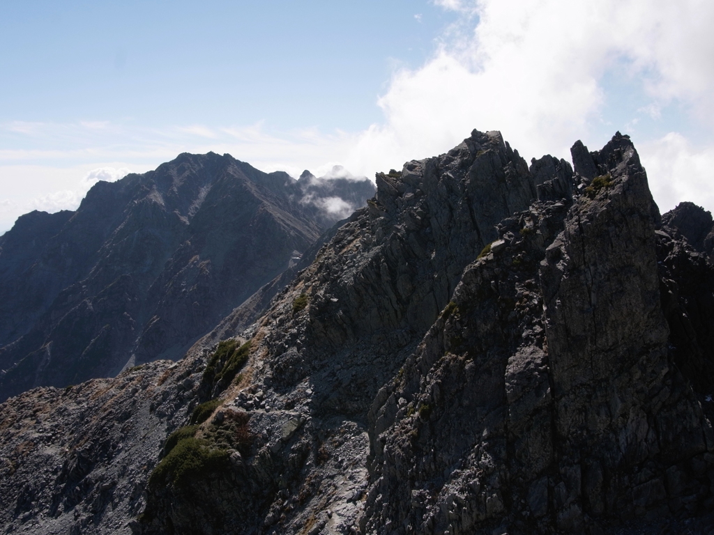 北穂高岳より奥穂高岳