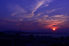 夕陽と雲のコラボレーション３