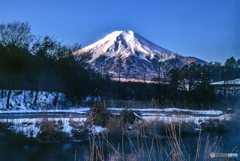 厳寒の富士山