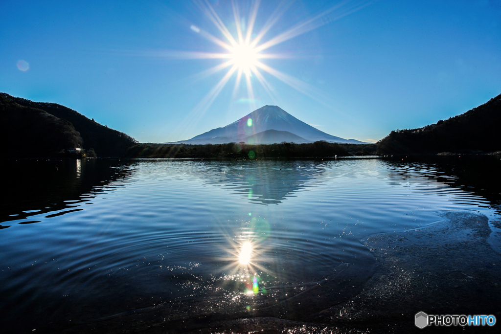 精進湖より