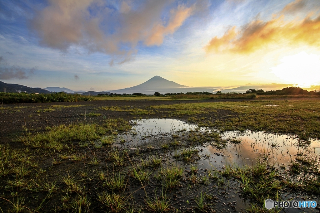 朝の富士山