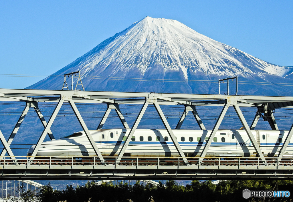 新幹線と富士山