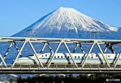 新幹線と富士山