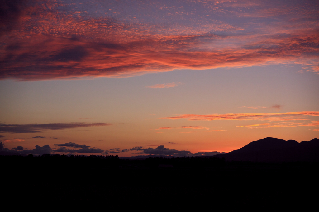 十勝の夕景