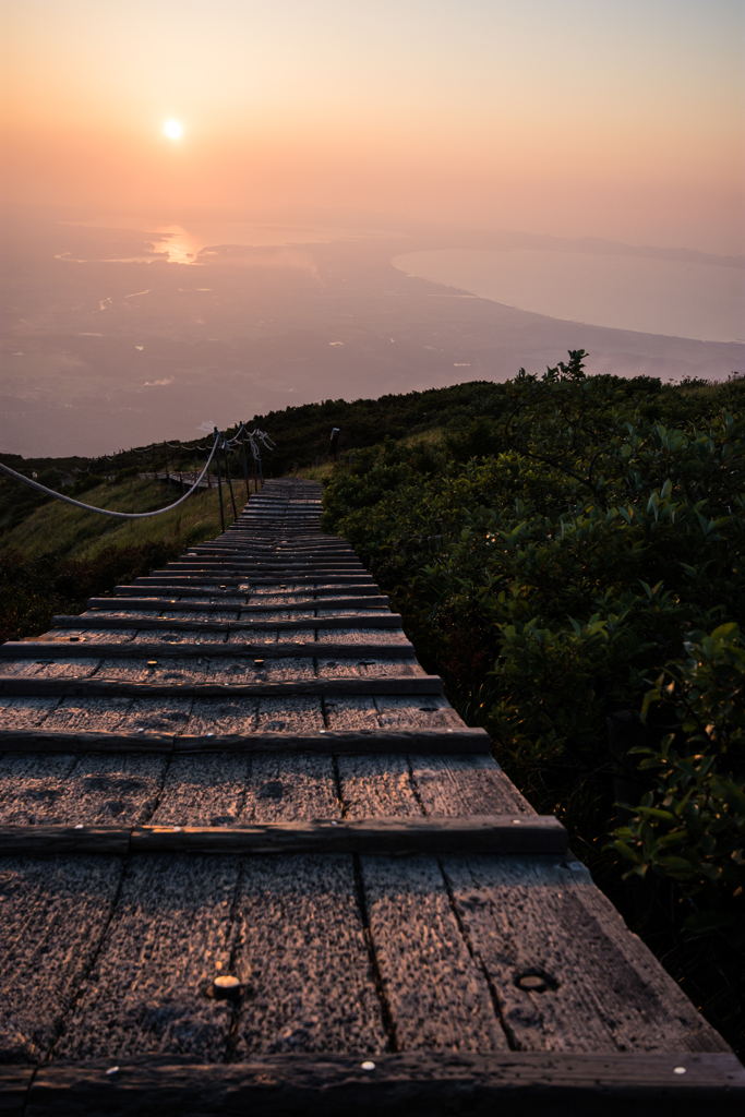 大山（だいせん）からの夕日