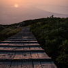 大山（だいせん）からの夕日