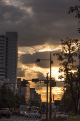 夕空の街　２