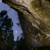 Rock under moonlight