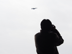 戦闘機を撮る人