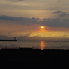 垂水港からの夕日