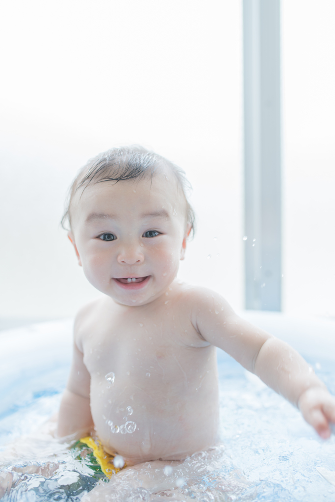 Playing in the water