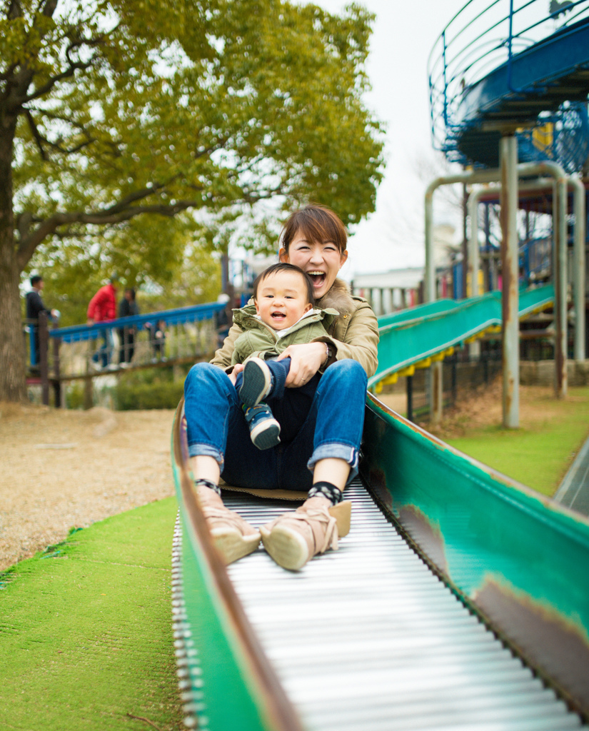 Playing on the slide #1