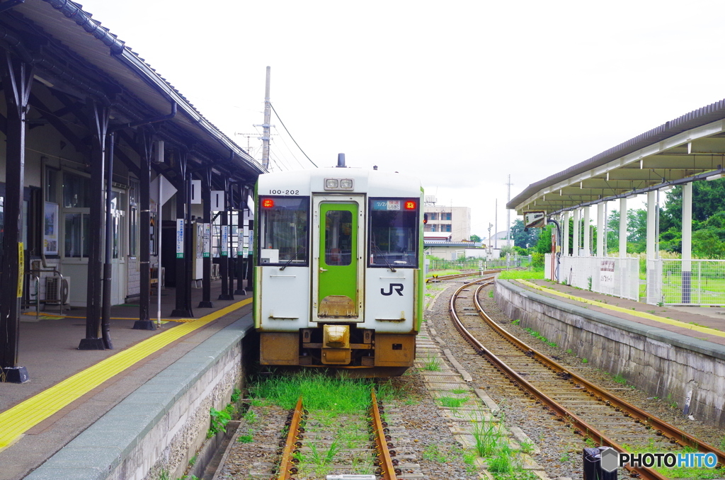 乗り鉄の旅３「北東北巡り＝大湊駅停車中の列車」
