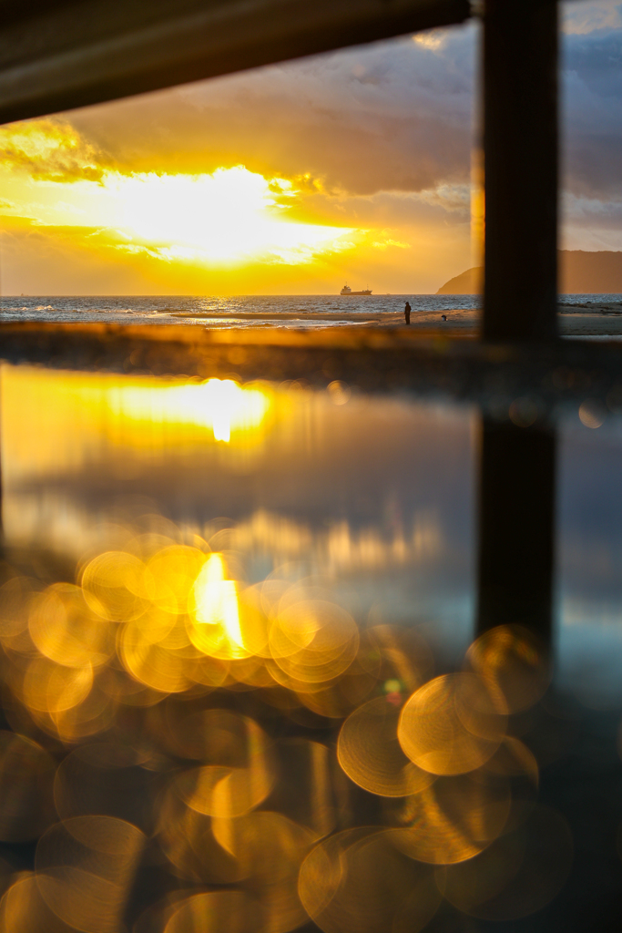 雨上がりの夕景