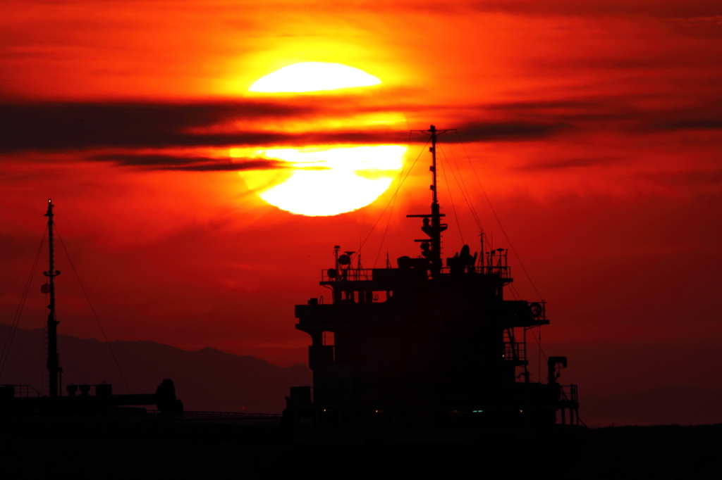 今日の夕日