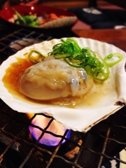 ホタテの網焼き