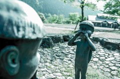 シュールな河童の親子