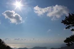 太陽と空と海