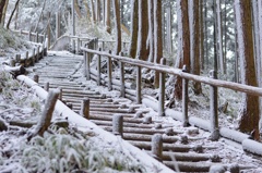 雪の階段