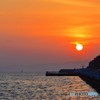 北港の夕日