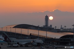 関空の夕陽