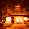 節分夜の神社境内