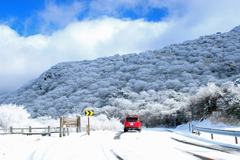 雪山ドライブ