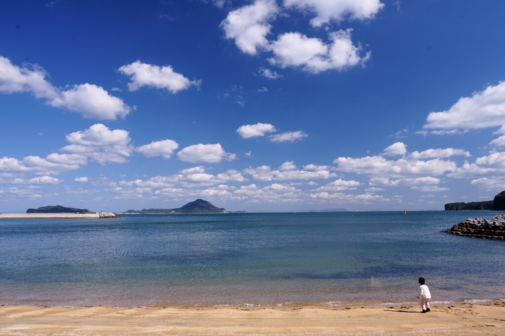 秋晴れの日（海）