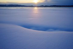 穏やかな夕日