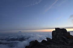 金峰山から望む富士・夕暮れ1/7