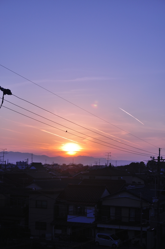 夕焼け。ベランダより