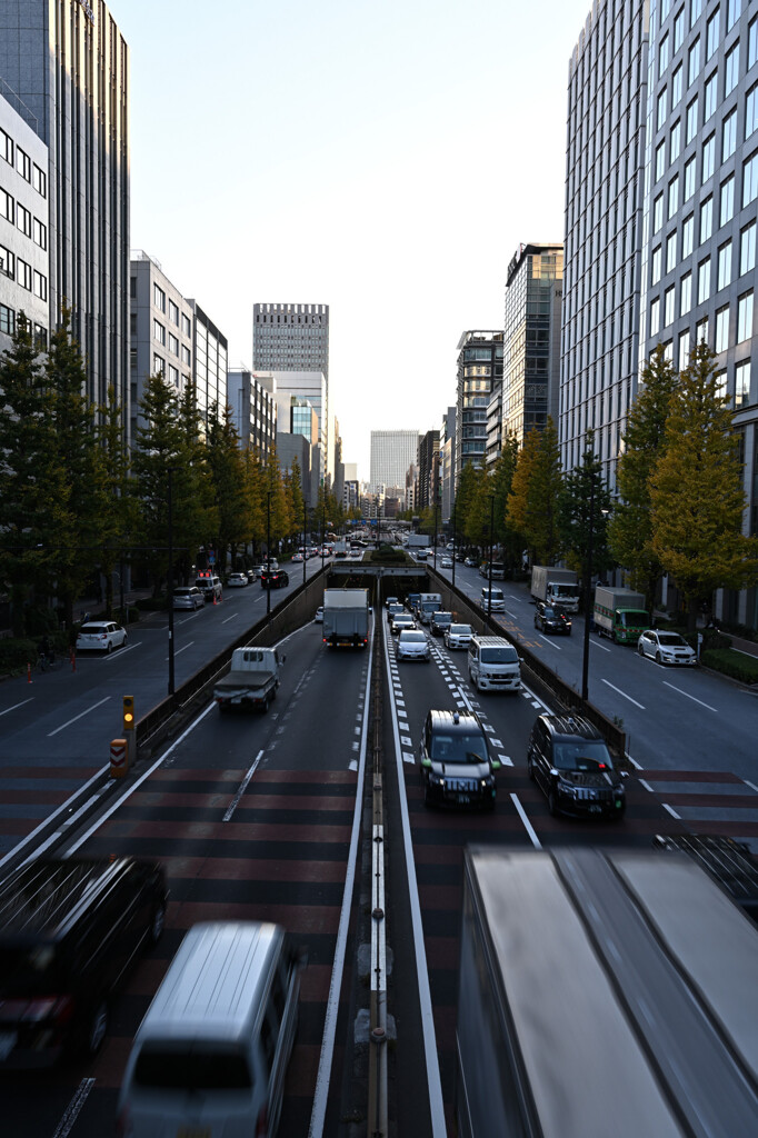 歩道橋から