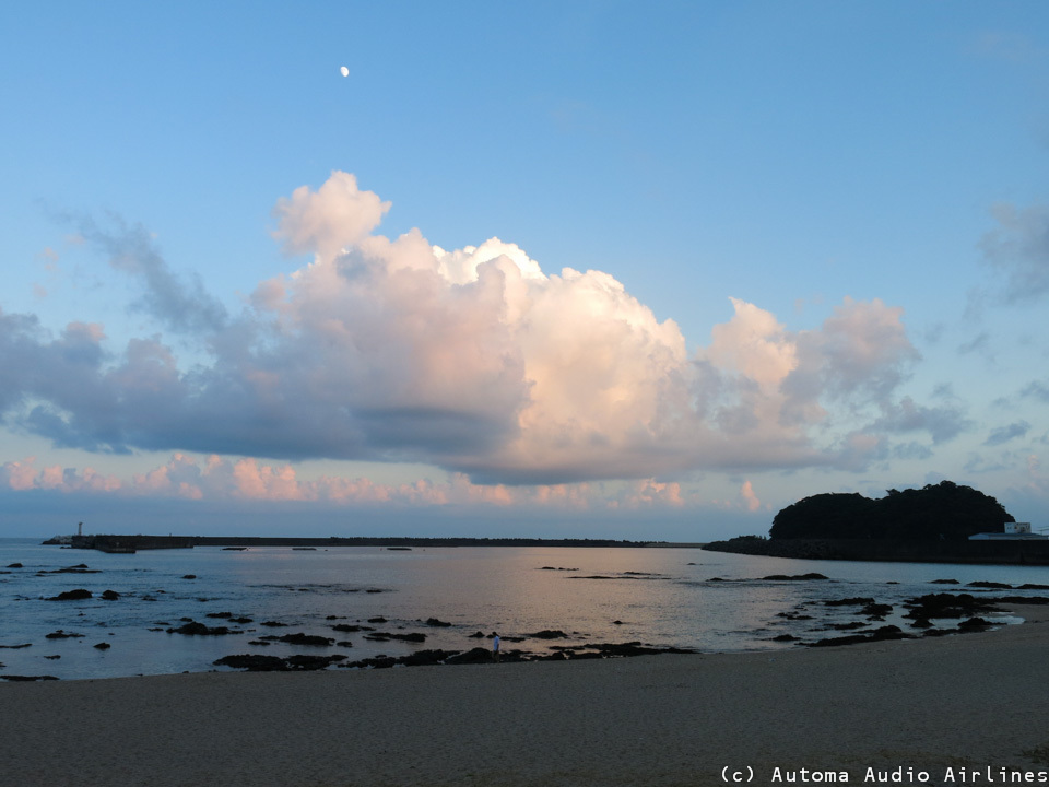塩屋の浜夕景散歩