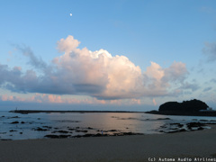 塩屋の浜夕景散歩