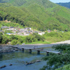 四万十川　半家沈下橋の夏