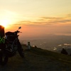 バイクと夕方