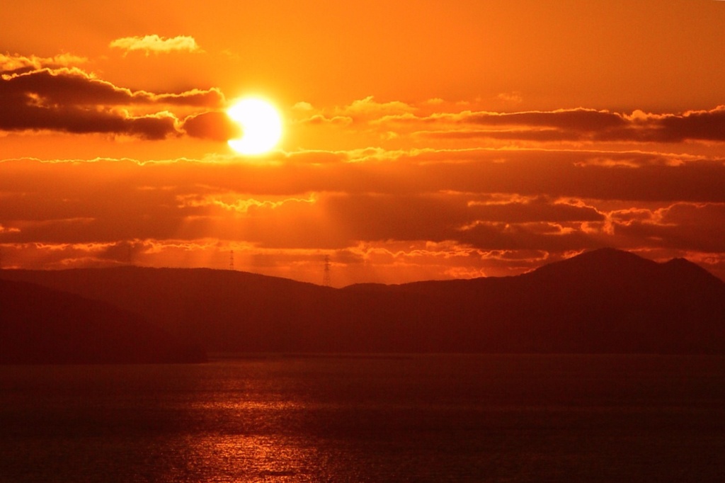 夕日
