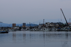 三津の渡し船からの風景