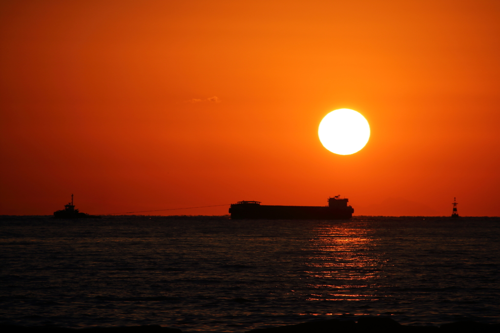 夕日