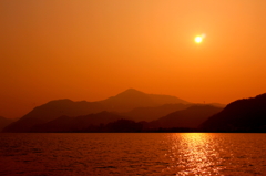 夕方のお日様