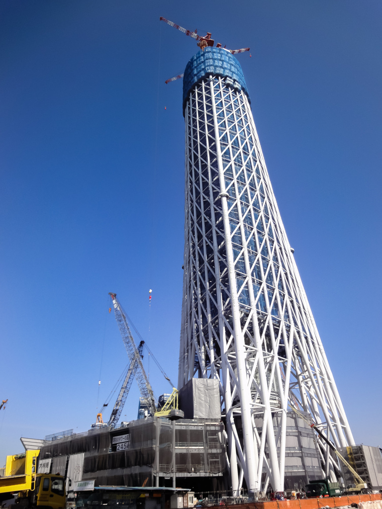 建設途中の東京スカイツリー