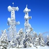 志賀の樹氷４（凍りつく鉄塔）