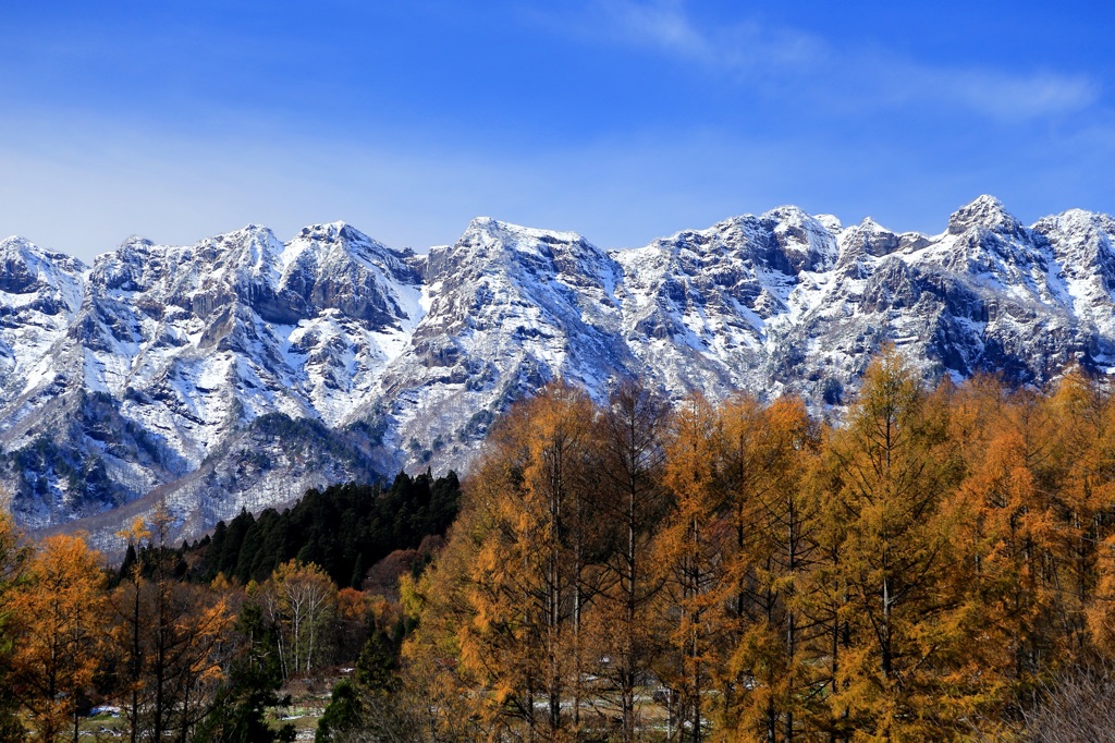 初冬の戸隠・西岳山塊